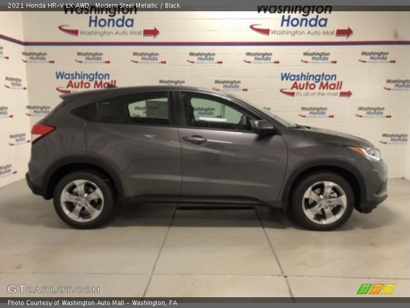 Modern Steel Metallic / Black 2021 Honda HR-V LX AWD