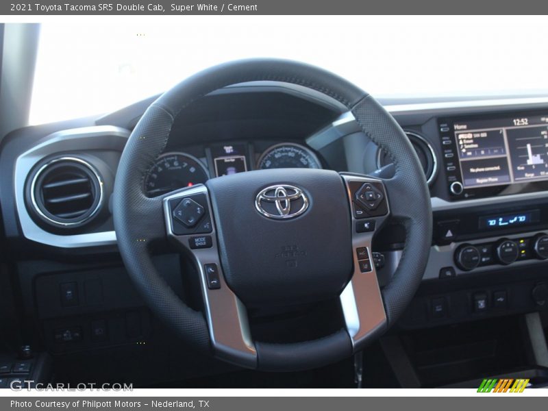 Super White / Cement 2021 Toyota Tacoma SR5 Double Cab