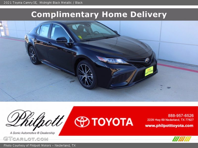 Midnight Black Metallic / Black 2021 Toyota Camry SE