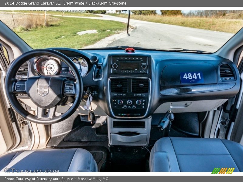 Bright White / Black/Light Graystone 2014 Dodge Grand Caravan SE
