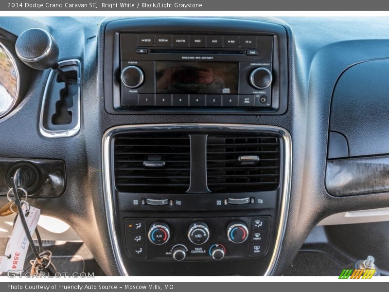 Bright White / Black/Light Graystone 2014 Dodge Grand Caravan SE
