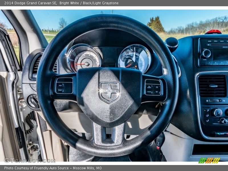 Bright White / Black/Light Graystone 2014 Dodge Grand Caravan SE