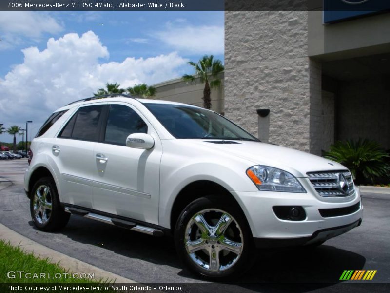 Alabaster White / Black 2006 Mercedes-Benz ML 350 4Matic