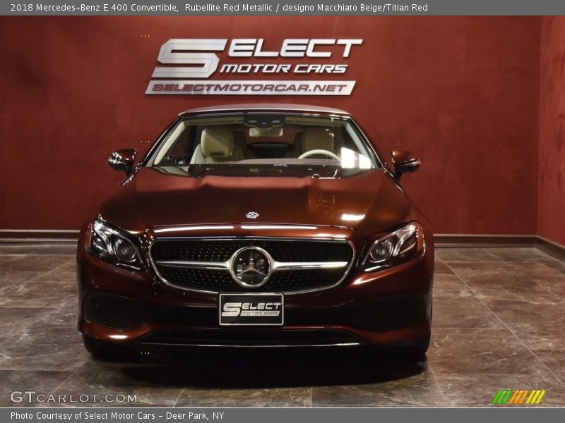 Rubellite Red Metallic / designo Macchiato Beige/Titian Red 2018 Mercedes-Benz E 400 Convertible