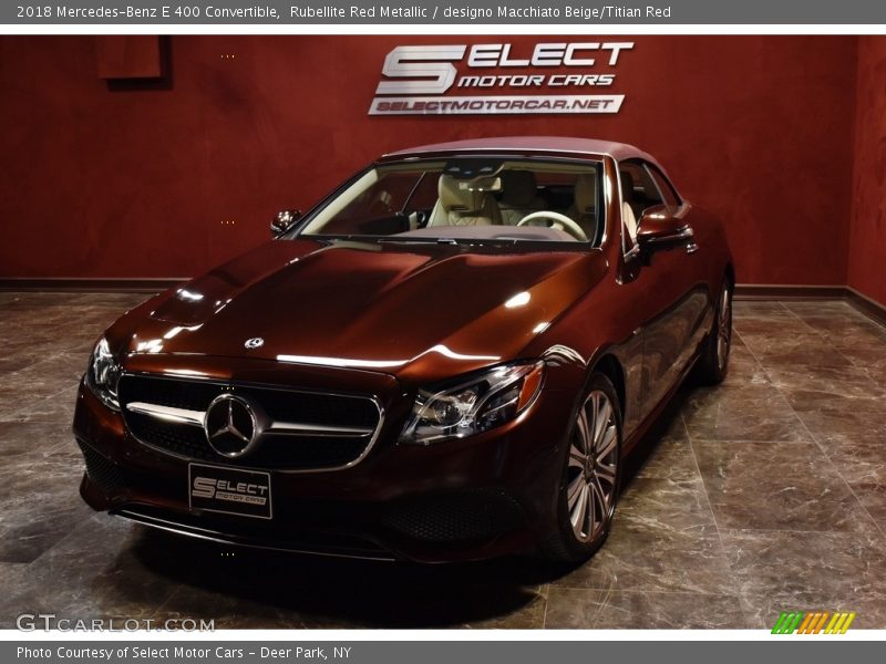 Rubellite Red Metallic / designo Macchiato Beige/Titian Red 2018 Mercedes-Benz E 400 Convertible