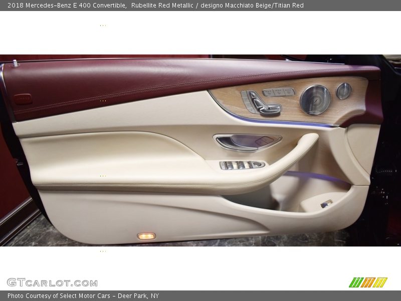 Rubellite Red Metallic / designo Macchiato Beige/Titian Red 2018 Mercedes-Benz E 400 Convertible