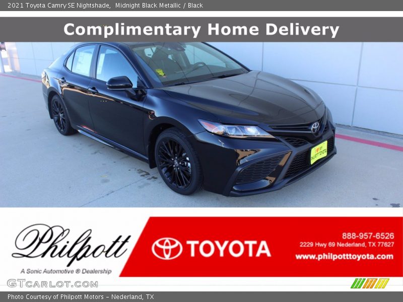 Midnight Black Metallic / Black 2021 Toyota Camry SE Nightshade