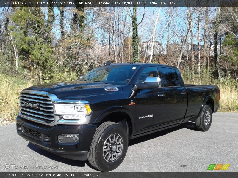 Diamond Black Crystal Pearl / Cattle Tan/Black 2020 Ram 3500 Laramie Longhorn Crew Cab 4x4
