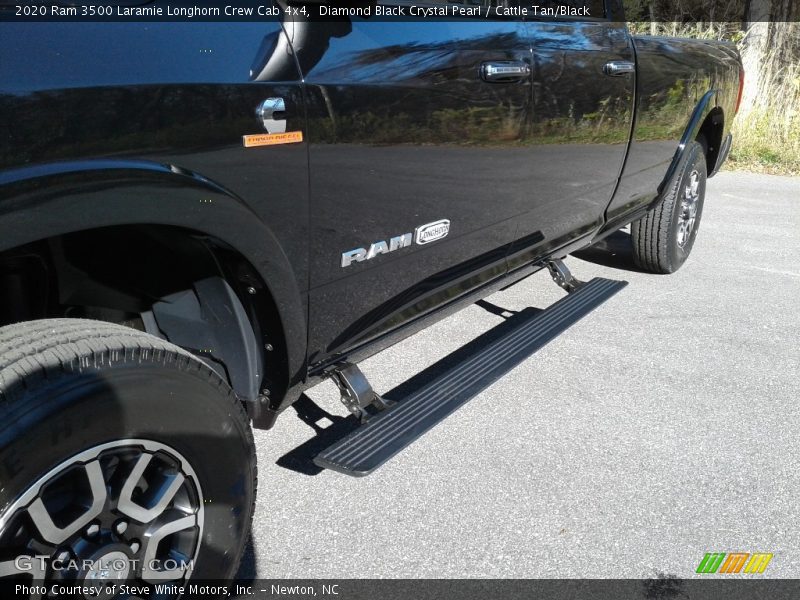 Diamond Black Crystal Pearl / Cattle Tan/Black 2020 Ram 3500 Laramie Longhorn Crew Cab 4x4