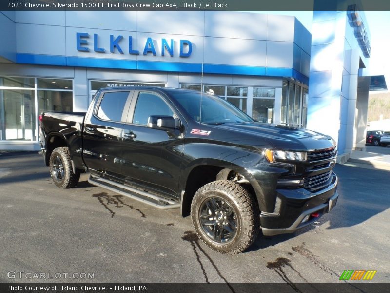 Black / Jet Black 2021 Chevrolet Silverado 1500 LT Trail Boss Crew Cab 4x4