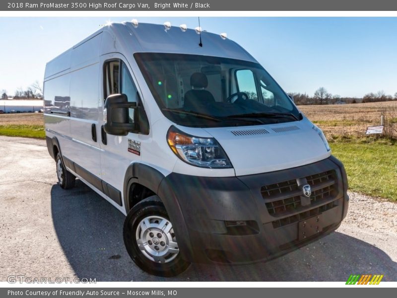 Bright White / Black 2018 Ram ProMaster 3500 High Roof Cargo Van