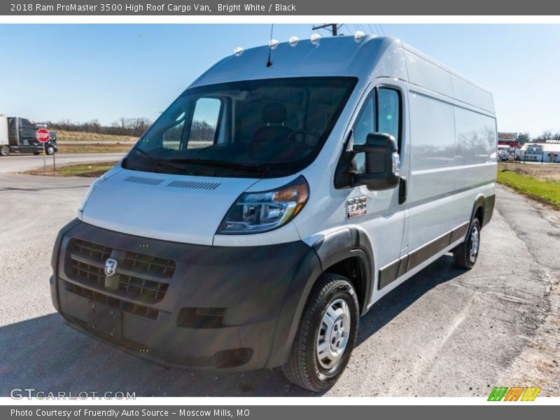 Bright White / Black 2018 Ram ProMaster 3500 High Roof Cargo Van