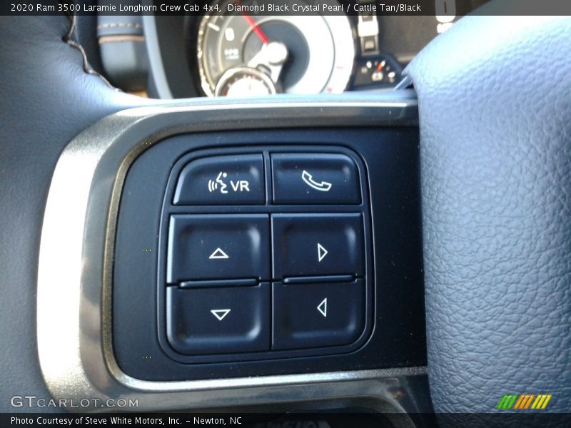 Diamond Black Crystal Pearl / Cattle Tan/Black 2020 Ram 3500 Laramie Longhorn Crew Cab 4x4