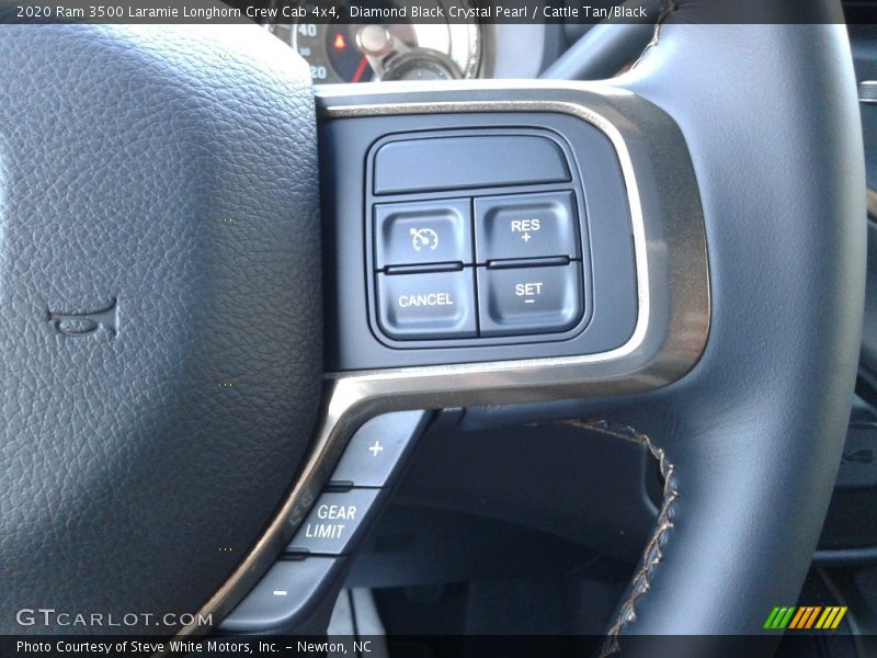 Diamond Black Crystal Pearl / Cattle Tan/Black 2020 Ram 3500 Laramie Longhorn Crew Cab 4x4
