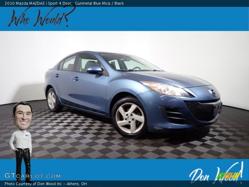 Gunmetal Blue Mica / Black 2010 Mazda MAZDA3 i Sport 4 Door
