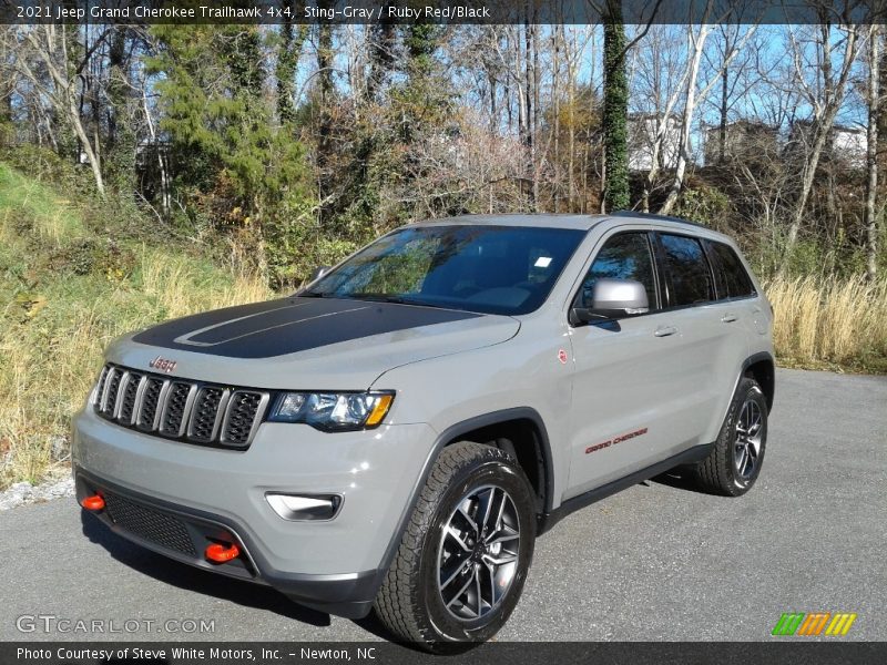 Sting-Gray / Ruby Red/Black 2021 Jeep Grand Cherokee Trailhawk 4x4