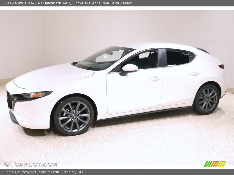Snowflake White Pearl Mica / Black 2019 Mazda MAZDA3 Hatchback AWD