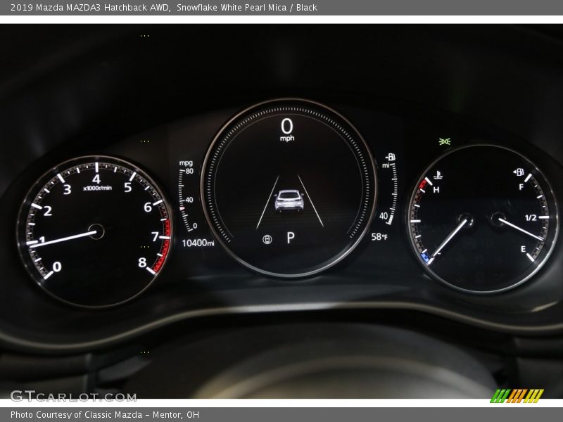 Snowflake White Pearl Mica / Black 2019 Mazda MAZDA3 Hatchback AWD