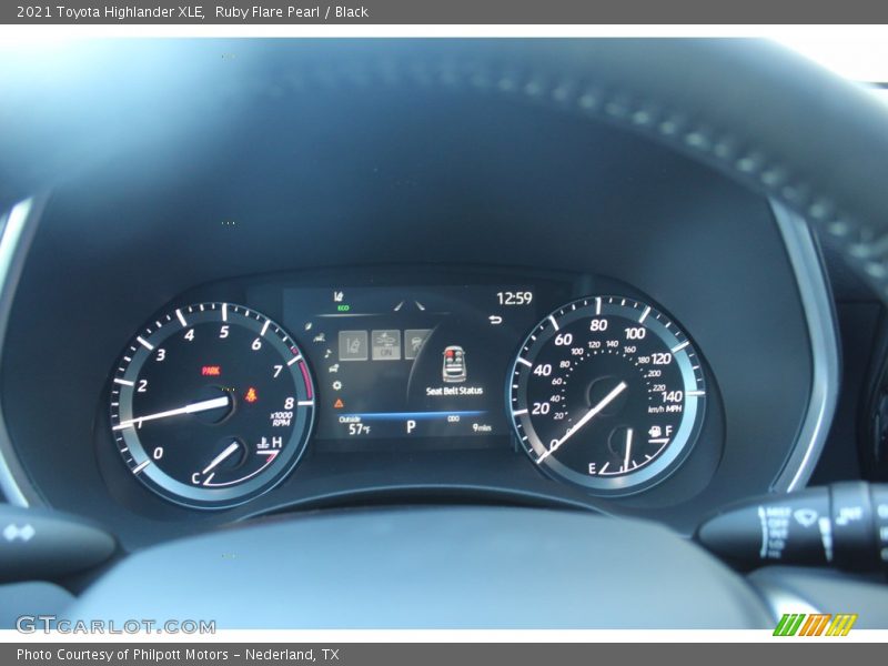 Ruby Flare Pearl / Black 2021 Toyota Highlander XLE