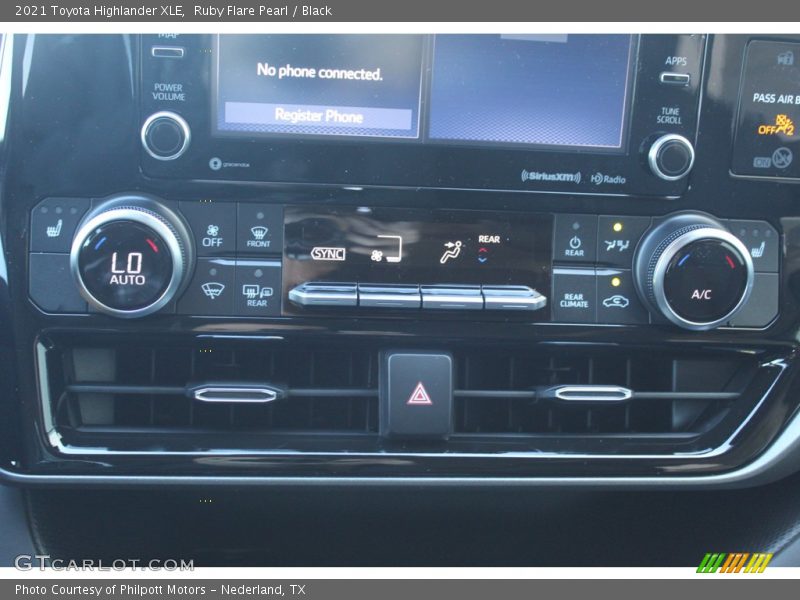 Ruby Flare Pearl / Black 2021 Toyota Highlander XLE