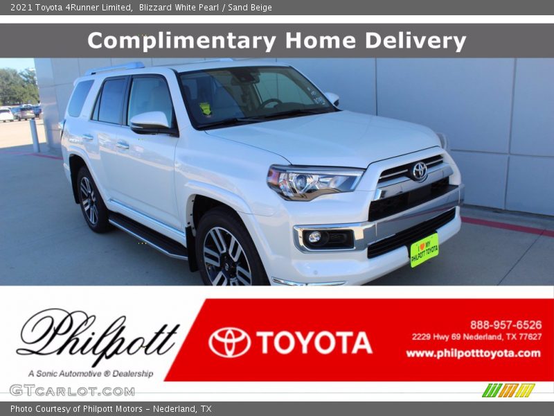 Blizzard White Pearl / Sand Beige 2021 Toyota 4Runner Limited