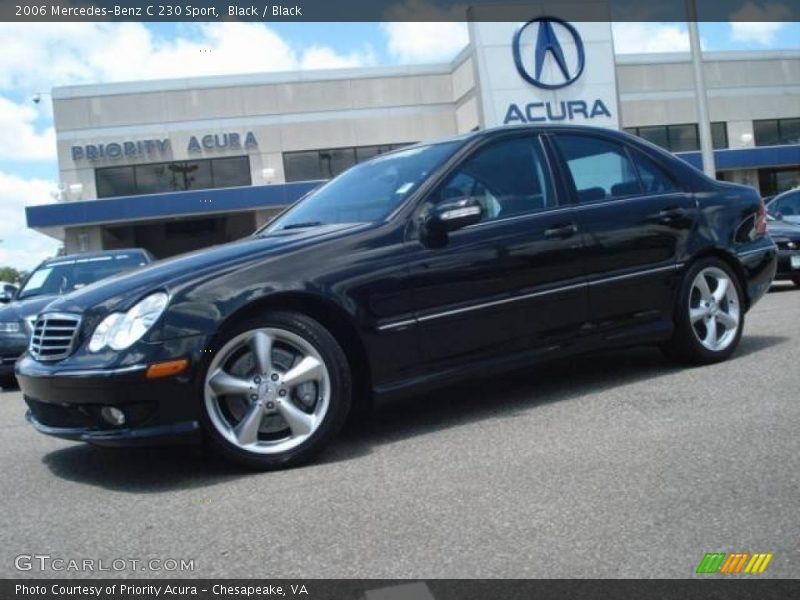 Black / Black 2006 Mercedes-Benz C 230 Sport