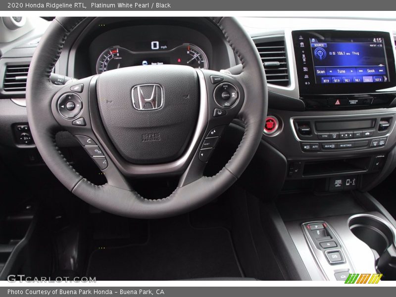 Platinum White Pearl / Black 2020 Honda Ridgeline RTL