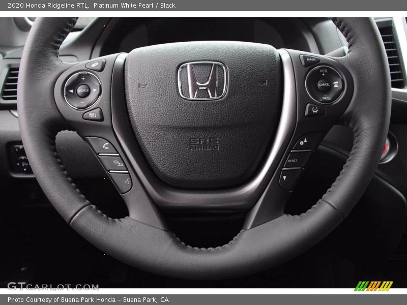 Platinum White Pearl / Black 2020 Honda Ridgeline RTL