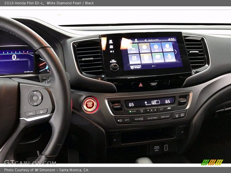 White Diamond Pearl / Black 2019 Honda Pilot EX-L