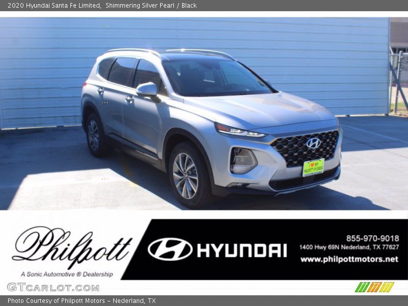 Shimmering Silver Pearl / Black 2020 Hyundai Santa Fe Limited