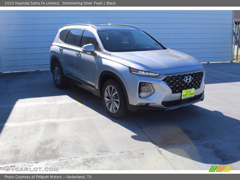 Shimmering Silver Pearl / Black 2020 Hyundai Santa Fe Limited