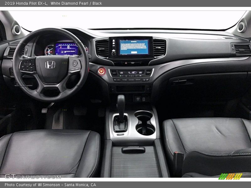 White Diamond Pearl / Black 2019 Honda Pilot EX-L