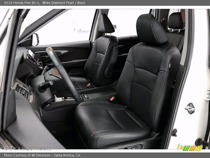 White Diamond Pearl / Black 2019 Honda Pilot EX-L