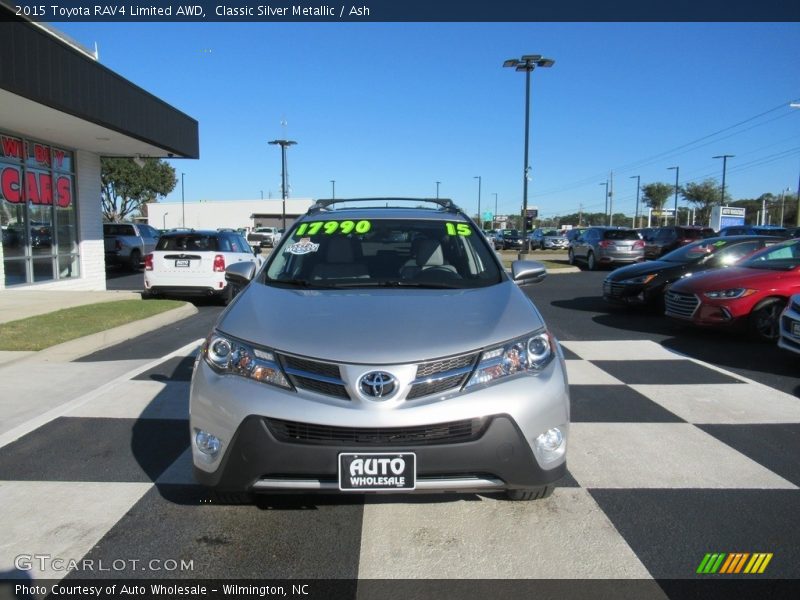 Classic Silver Metallic / Ash 2015 Toyota RAV4 Limited AWD