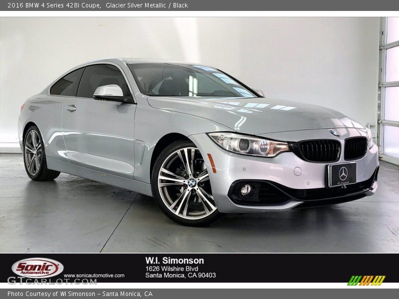 Glacier Silver Metallic / Black 2016 BMW 4 Series 428i Coupe