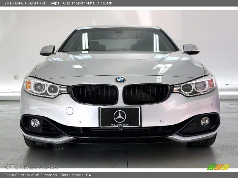 Glacier Silver Metallic / Black 2016 BMW 4 Series 428i Coupe