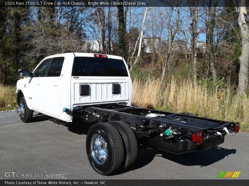 Bright White / Black/Diesel Gray 2020 Ram 3500 SLT Crew Cab 4x4 Chassis