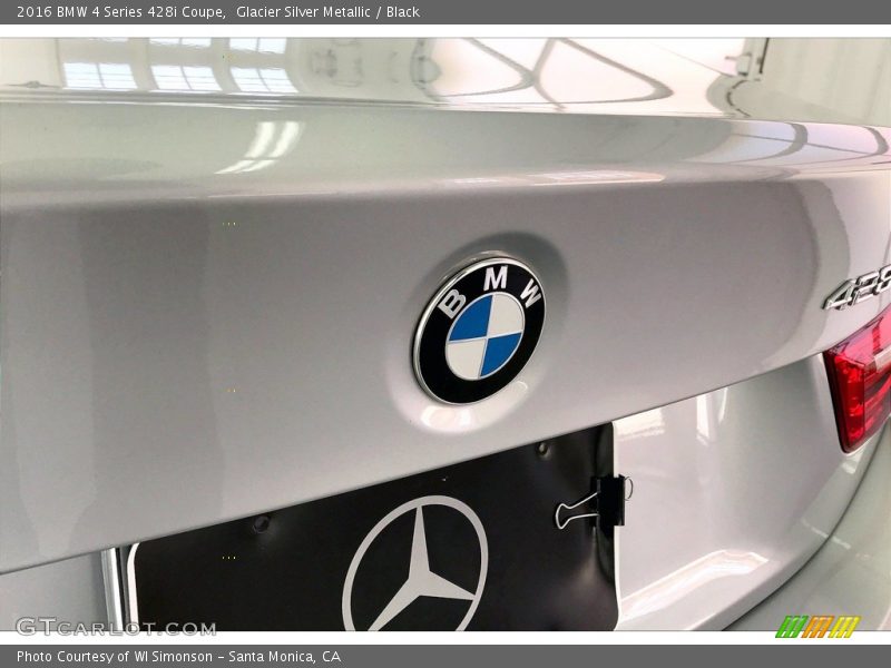 Glacier Silver Metallic / Black 2016 BMW 4 Series 428i Coupe