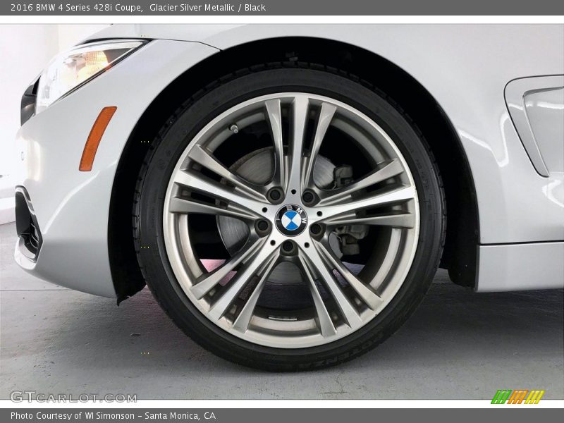 Glacier Silver Metallic / Black 2016 BMW 4 Series 428i Coupe