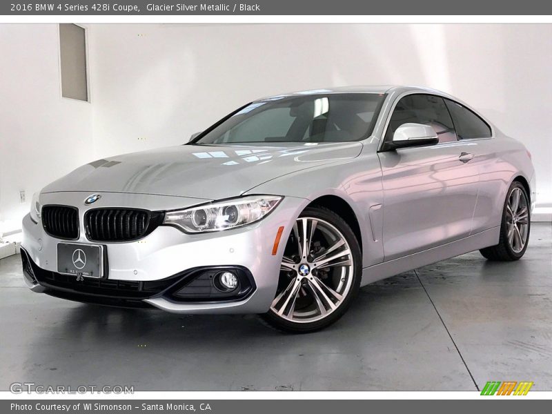 Glacier Silver Metallic / Black 2016 BMW 4 Series 428i Coupe