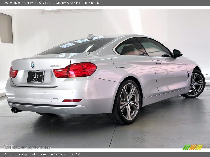 Glacier Silver Metallic / Black 2016 BMW 4 Series 428i Coupe