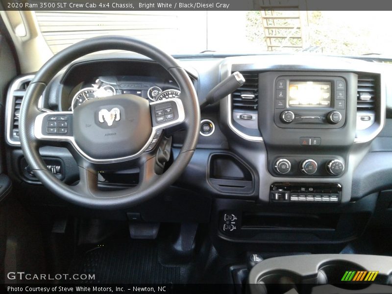 Bright White / Black/Diesel Gray 2020 Ram 3500 SLT Crew Cab 4x4 Chassis