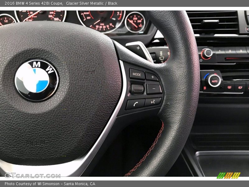 Glacier Silver Metallic / Black 2016 BMW 4 Series 428i Coupe