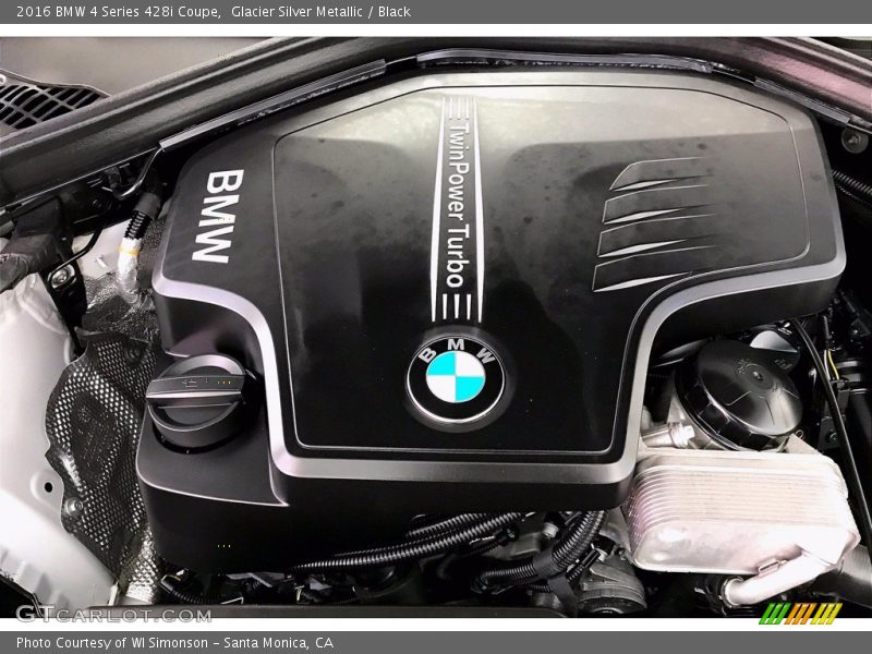 Glacier Silver Metallic / Black 2016 BMW 4 Series 428i Coupe
