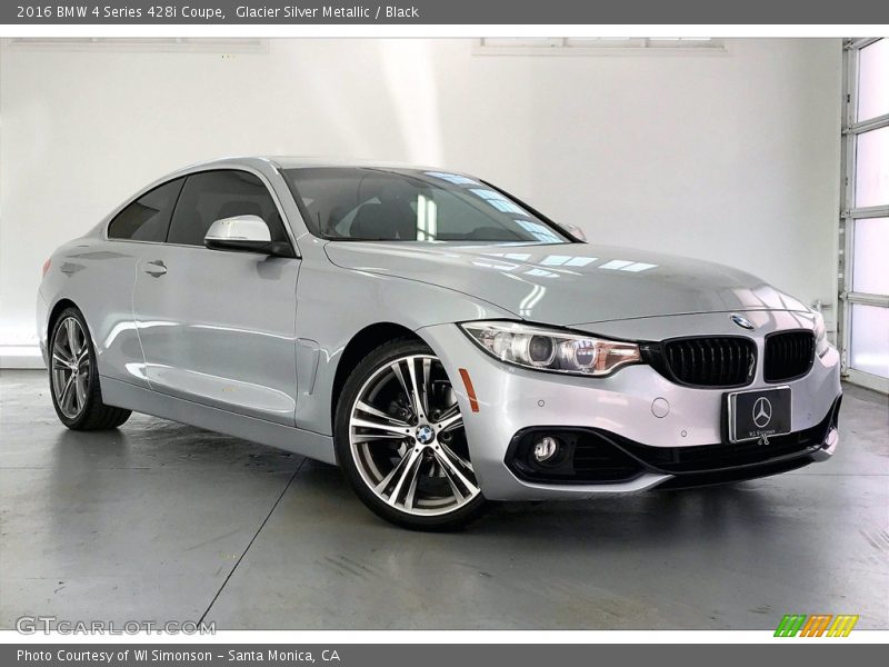 Glacier Silver Metallic / Black 2016 BMW 4 Series 428i Coupe
