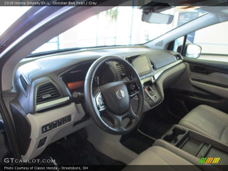 Obsidian Blue Pearl / Gray 2018 Honda Odyssey EX-L