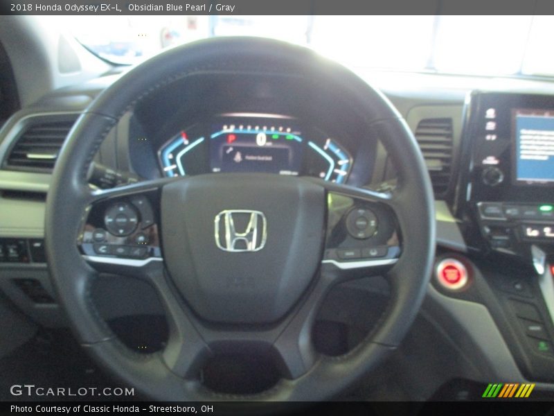 Obsidian Blue Pearl / Gray 2018 Honda Odyssey EX-L