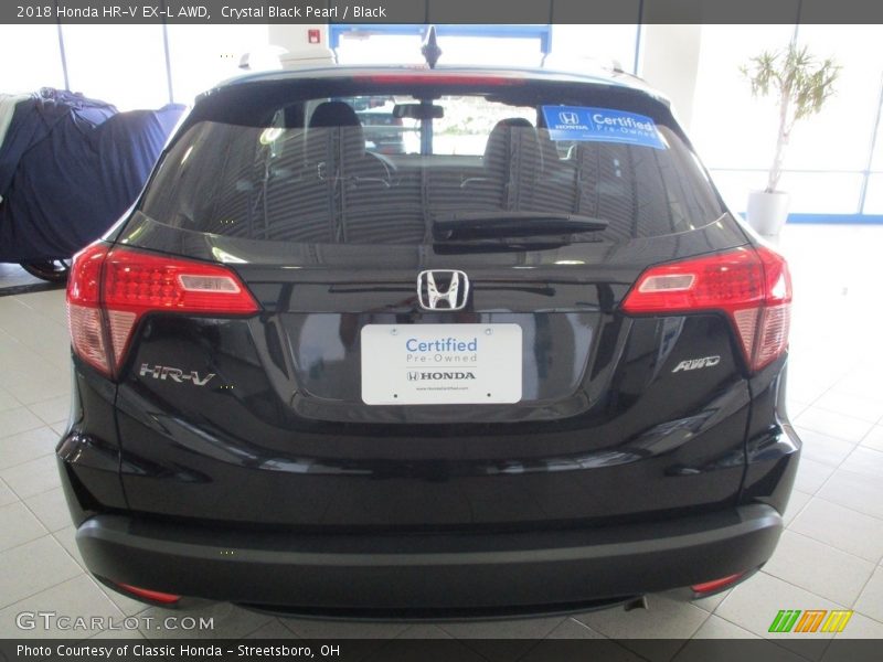 Crystal Black Pearl / Black 2018 Honda HR-V EX-L AWD