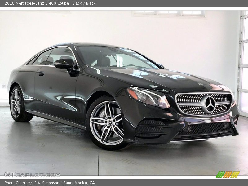 Black / Black 2018 Mercedes-Benz E 400 Coupe