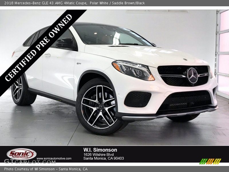 Polar White / Saddle Brown/Black 2018 Mercedes-Benz GLE 43 AMG 4Matic Coupe